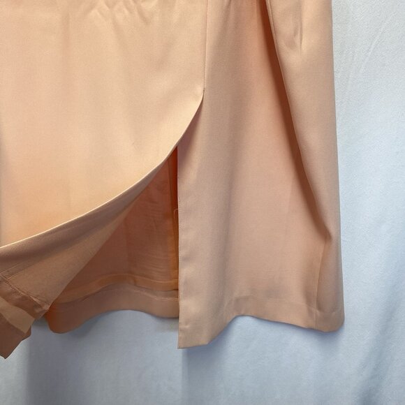 DONNA VINCI Embroidered Beaded Embellishment 2pc Lined Skirt Suit Women 22 Peach - Picture 15 of 16